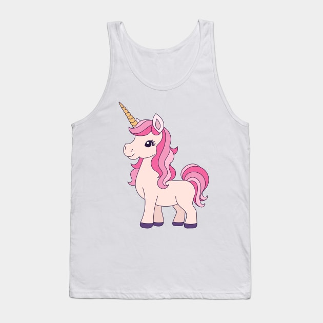 Cute unicorn Tank Top by JuliaBadeeva